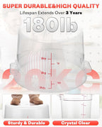 2QT NSF Food Storage Containers: 8 PCS Commercial Clear Round Food Storage - Image 7