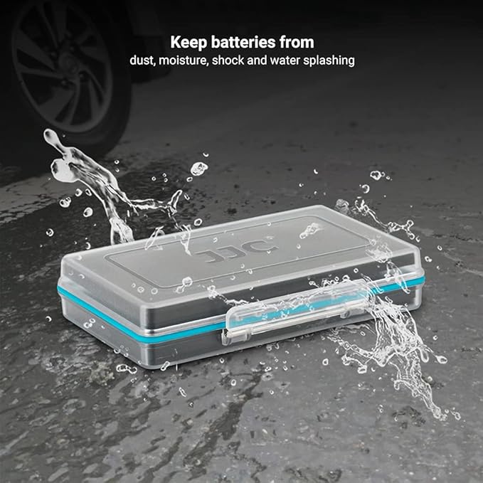 JJC AA Battery Storage Case Holder Organizer, Compact PC Battery Box - Image 4