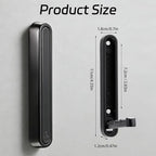 2 Pcs Folding Coat Hooks, 4.33 in Extended Foldable Black Wall Hooks Heavy Duty - Image 2