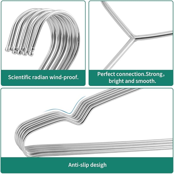 Metal Hangers Clothing Heavy Duty - Image 5