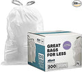 Plasticplace White Drawstring Lavender and Soft Vanilla Scented Garbage Can by Plasticplace
