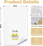 Farmhouse Yellow Botanical Bathroom Hand Towels, Relax Breathe Soak Unwind - Image 6