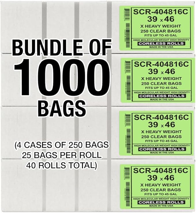 Aluf Plastics 45 Gallon Clear Trash Bags - Image 8
