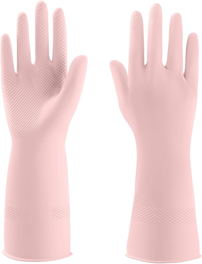 Rubber Gloves for Household, Dishwashing Gloves for Kitchen by IUCGE