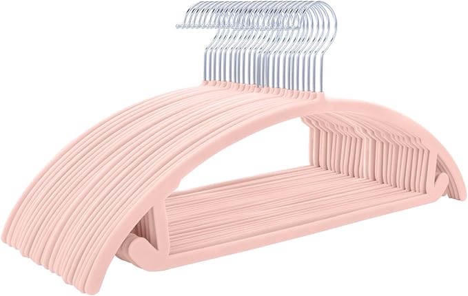 MIZGI Premium Velvet Hangers 60 Pack Heavyduty- Non Slip No Shoulder Bump Suit by MIZGI