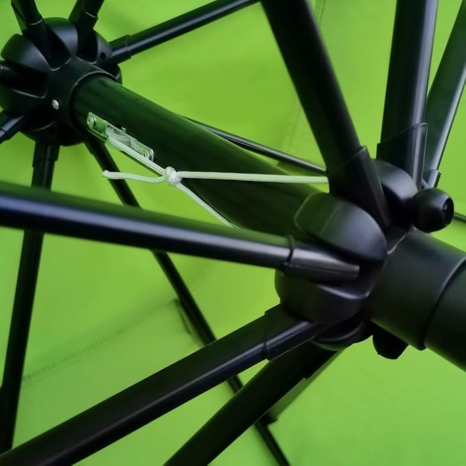 Sunnyglade 9' Patio Umbrella Outdoor Table Umbrella with 8 Sturdy Ribs (Grass Green) - Image 2