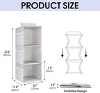 PetsHome 3-Shelf Hanging Closet Organizer, Space Saver, Closet Hanging Storage - Image 3