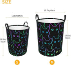 Funny Black Cats Laundry Hamper Bag - Image 4