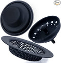 3 Pieces Kitchen Sink Stopper Strainer, 3 in 1 Kitchen Sink Basket Strainer by BOYIVI