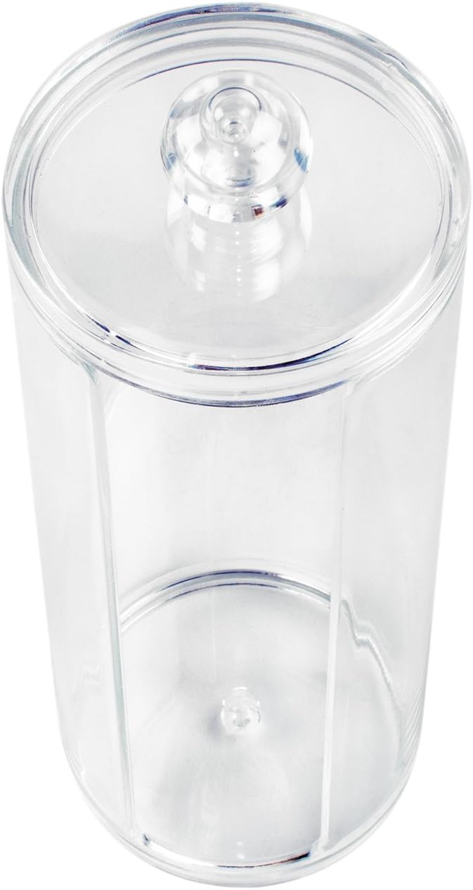Super Z Outlet Cosmetic Cotton Pad Rounds Holder Makeup Removers Clear Acrylic - Image 4