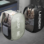 Larpur Pop Up Laundry Baskets, 2 Pack Mesh Laundry Hampers Collapsible Clothes - Image 3