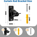 Antimbee 12-Pack Self Adhesive Rod Brackets, No Drill Needed Curtain Rod Holders - Image 7