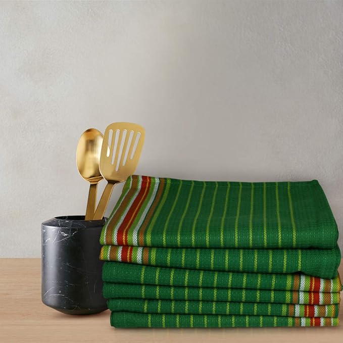 Urban Villa Kitchen Towels Waffle Stripes Dish Towels - Image 2