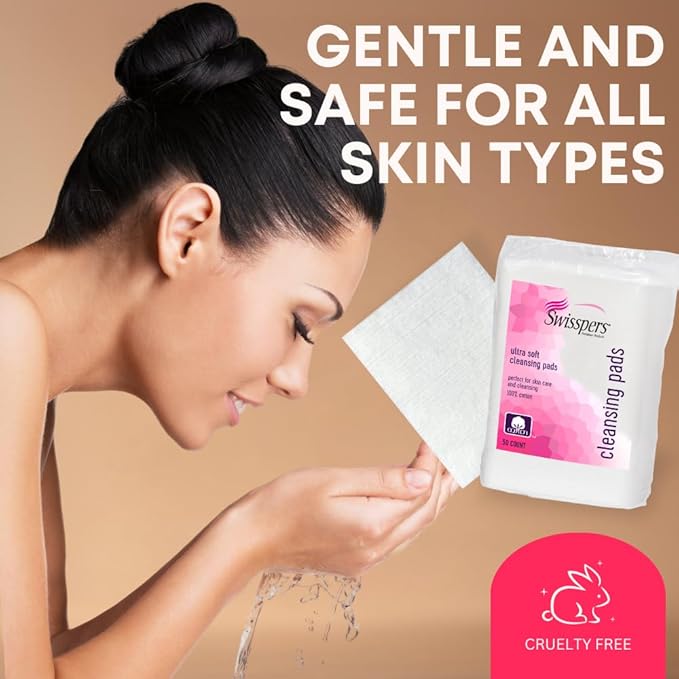 Swisspers Premium Facial Cleansing Pad, 100% Cotton, Ultra Soft, Extra Large - Image 5
