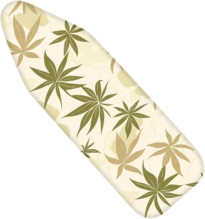 Nuxovilar Olive Green & Beige Leaf Pattern Ironing Board Cover, This Cover Fits by Nuxovilar