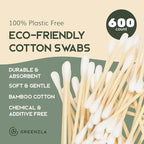 600 Pack Organic Cotton Swabs Natural Cotton Swabs - Image 2