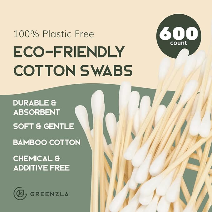 600 Pack Organic Cotton Swabs Natural Cotton Swabs - Image 2