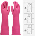 Dishwashing gloves 2 Pairs for kitchen, Rubber cleaning gloves, Long dish - Image 6