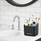 Black Toothbrush Holders for Bathrooms, Kids Electric Toothbrush and Toothpaste - Image 2
