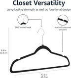 Amazon Basics Slim Velvet Non-Slip Space Saving Suit Clothes Hangers, Closet - Image 5