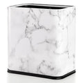 Coloch 2.4 Gallon/9L Rectangle Marble Print Metal Trash Can, Stainless Steel by Coloch