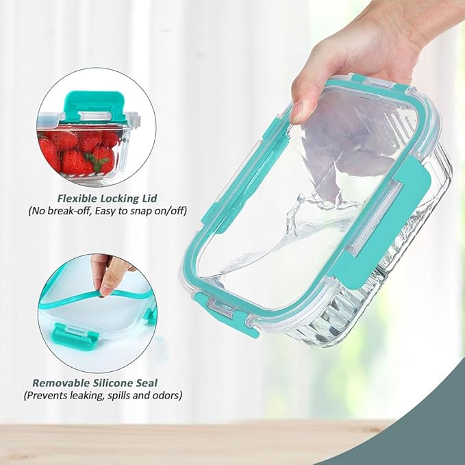 KOMUEE 10 Packs Glass Meal Prep Containers - Image 3