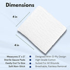 Dealmed 4’’ x 4’’ Sterile Gauze Pads Disposable and Individually Wrapped - Image 3