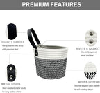 Cotton Rope Hanging Baskets for Organizing 2 Pcs Round Small Wall Basket - Image 4
