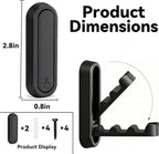 2PCS Folding Coat Hooks, Flip Down Heavy Duty Hooks Robe Hook Wall Mounted - Image 2