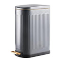 Slim Bathroom Trash Can with Soft Close Lid Stainless Steel Garbage Can Step by SYNCVIBE
