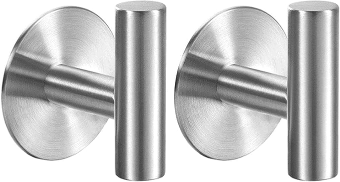 Adhesive Towel Hooks Heavy Duty Wall Hooks Stainless Steel Waterproof Shower by Bntuk