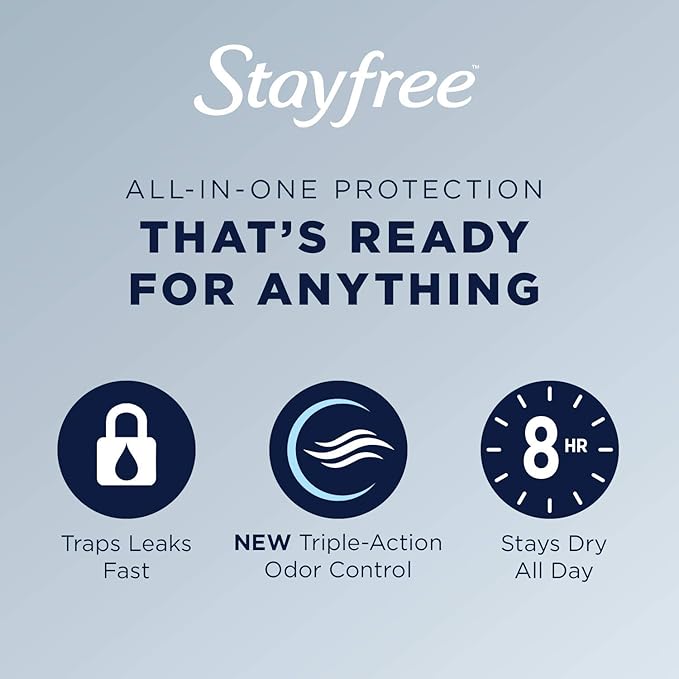 Stayfree Maxi Pads for Women, Super - Image 4