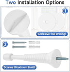 White Spring Door Stops, Screw in & Adhesive Door Stopper - Image 4