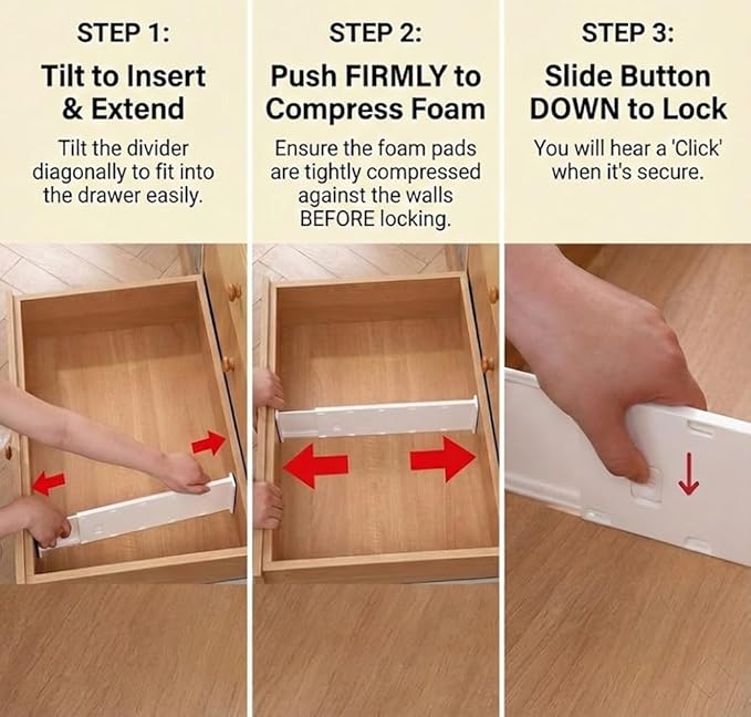 Extra Long Drawer Dividers, 3.7" Tall Deep Drawer Organizer - Image 5
