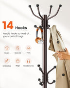 Pipishell Coat Rack with 14 Hooks, Freestanding Coat Rack Stand - Image 3