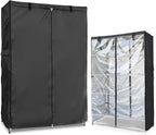 Waterproof Shelf Cover,Outdoor 600D Heavy Duty Dustproof Storage Shelves Cover,24''x14''x59'' Shelf Covers for Wire Shelving with Zippers,Storage Rack Covers with Clear Front by Dalema