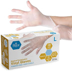 MED PRIDE Medical Vinyl Examination Gloves Latex & Rubber Free, Ultra-Strong by MEDPRIDE