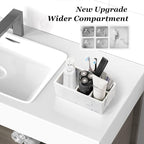 Luxspire Resin Toothbrush Holder, 5 Slots Hygienic Handmade Toothbrush Storage - Image 2