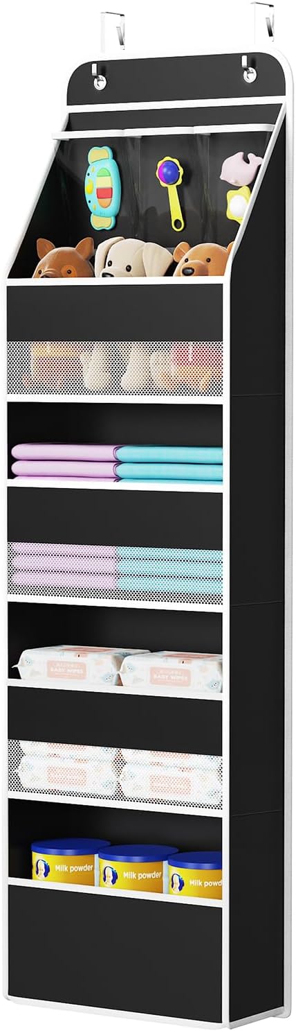 Univivi 5-Shelf Fabric Door Storage Over Door Hanging Organizer by Univivi