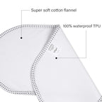 TILLYOU Waterproof Changing Pad Liners 6 Pack, 100% Cotton Reusable Cloth - Image 4