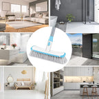 Floor Scrubber with Long Handle, 2 in 1 Scrubbing Brush Stiff Bristle Shower - Image 7