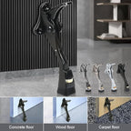 4 Packs Black Door Stops, Heavy Duty Kickdown Door Stopper, One Touch - Image 4