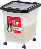IRIS USA 25 Lbs / 32.5 Qt WeatherPro Airtight Pet Food Storage Container by IRISUSA