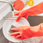 3 Pairs Household Extra Long Kitchen Gloves - Image 5