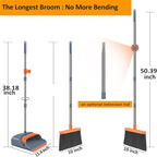 kelamayi Upgrade Broom and Dustpan Set, Self-Cleaning - Image 2