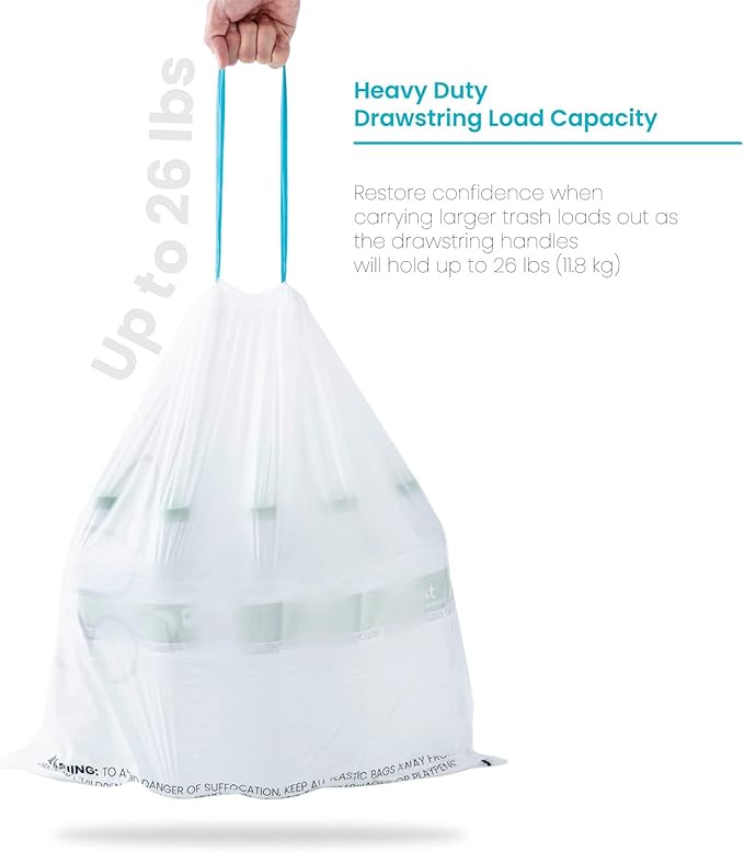 Home Zone Living 2-Pack 8 Gallon Kitchen Trash Bags - Image 5