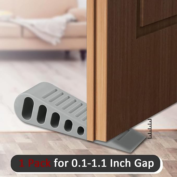JQK Rubber Door Stopper Wedge, Wooden Floor, DSB61-GY-P9 - Image 8