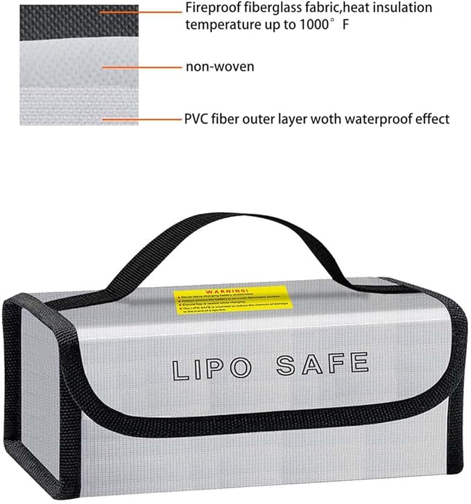 Lipo Battery Safe Bag Large Capatity Fireproof Bag - Image 7