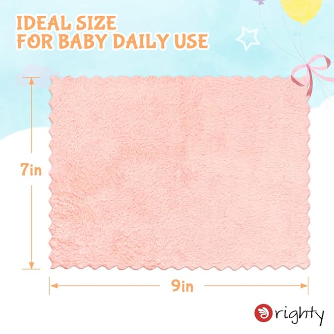 Orighty Baby Washcloths 50-Pack, Microfiber Coral Fleece Baby Face Towels - Image 7
