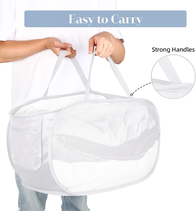 4 Pack Collapsible Laundry Baskets, Foldable Laundry Basket - Image 7